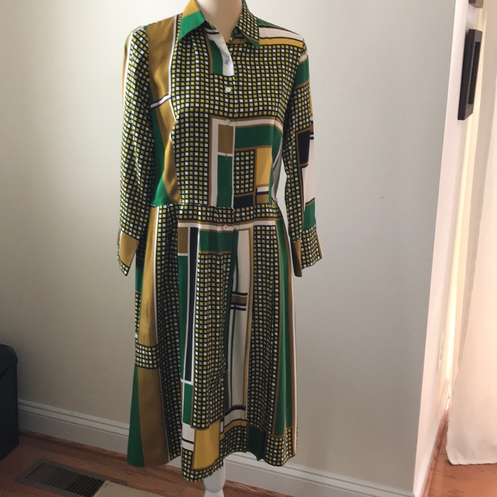 Silk Bill Burns Shirt Dress Size 10